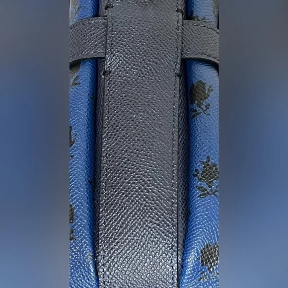 Coach Swagger Floral Patchwork Satchel in Red, Blue, and Black - Picture 8 of 12